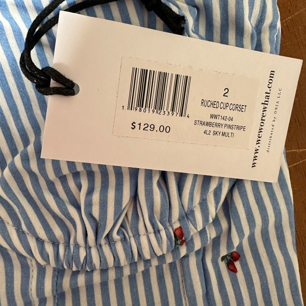 WEWOREWHAT
Striped Ruched Corset Top - Picture 4 of 6